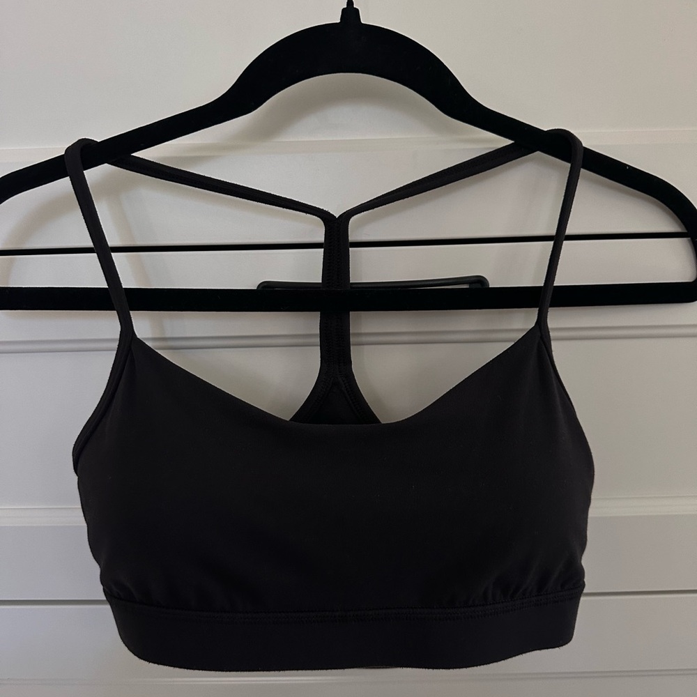 Lululemon Flow Y bra Nulu Black Size 8
